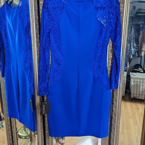 Blue Cocktail Dress - Size 8 NWT - Picture 4 of 4